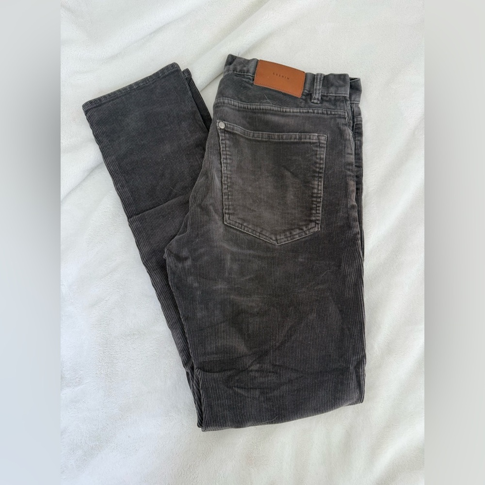 H&M Dark Gray Corduroy Trousers